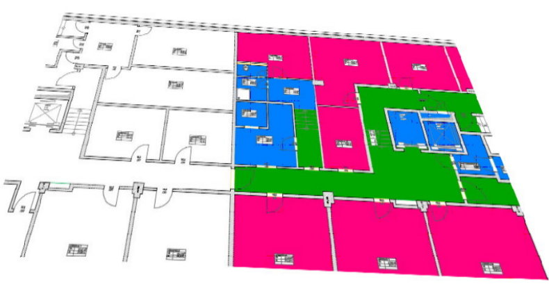 Grundriss Gewerbeimmobilie in Berlin, Aufmaß Mietflächenberechnung